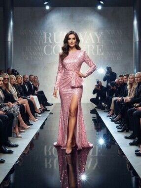 PINK SequinedSPECIAL EVENT MAXI DRESS